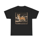 Cute Corgi with Mountains Design T-Shirts