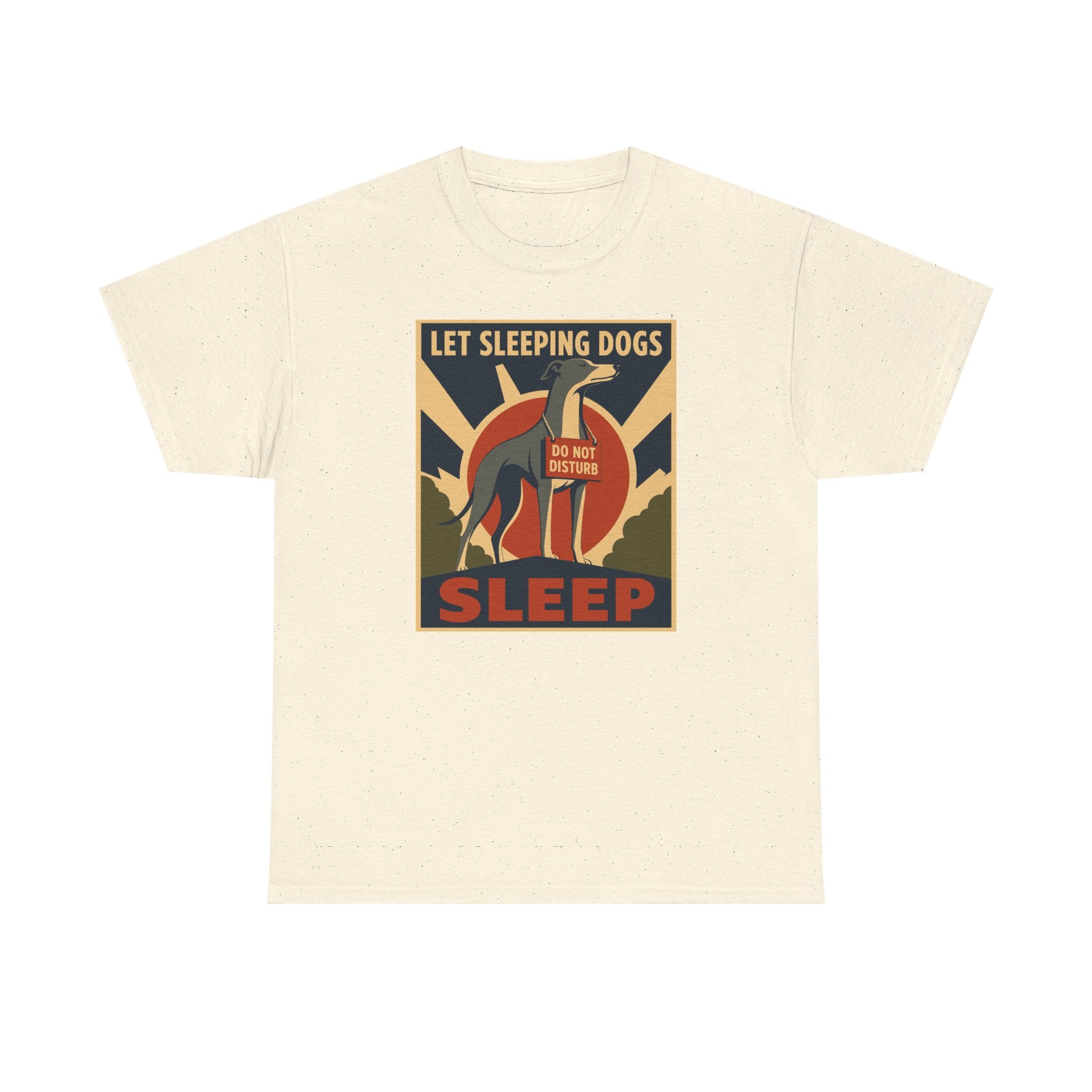 Retro Sleeping Greyhound Graphic T-Shirt