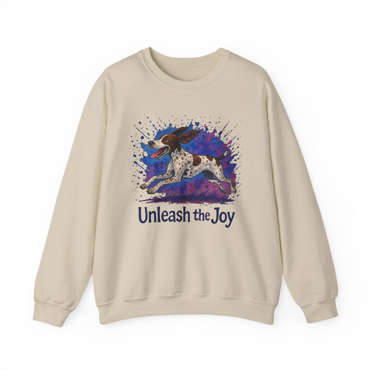 Unleash the Joy German Shorthaired Pointer Sweatshirt in Sand