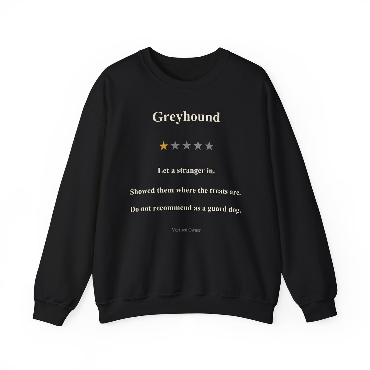 Greyhound One-Star Review Sweatshirt in Black