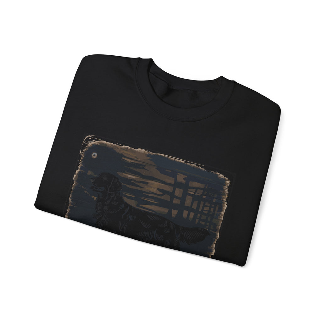 Golden Retriever Woodcut Style Graphic Print Sweatshirt