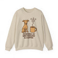 Powered by Greyhound & Coffee Sweatshirt in Sand