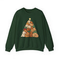 Golden Retriever Christmas Tree sweatshirt in Forest Green