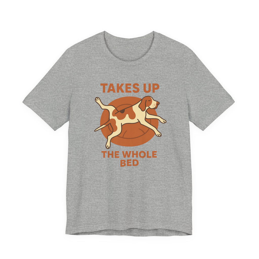 Bracco Italiano Takes Up the Whole Bed Tee