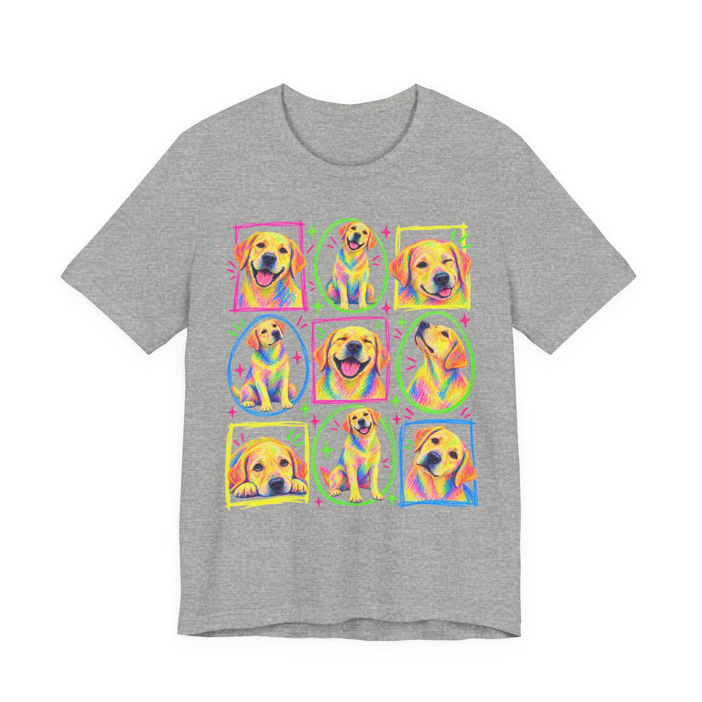 Neon Crayon Labrador Collage T-Shirt