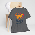 Golden Retriever "My heart belongs to my golden" t-shirt