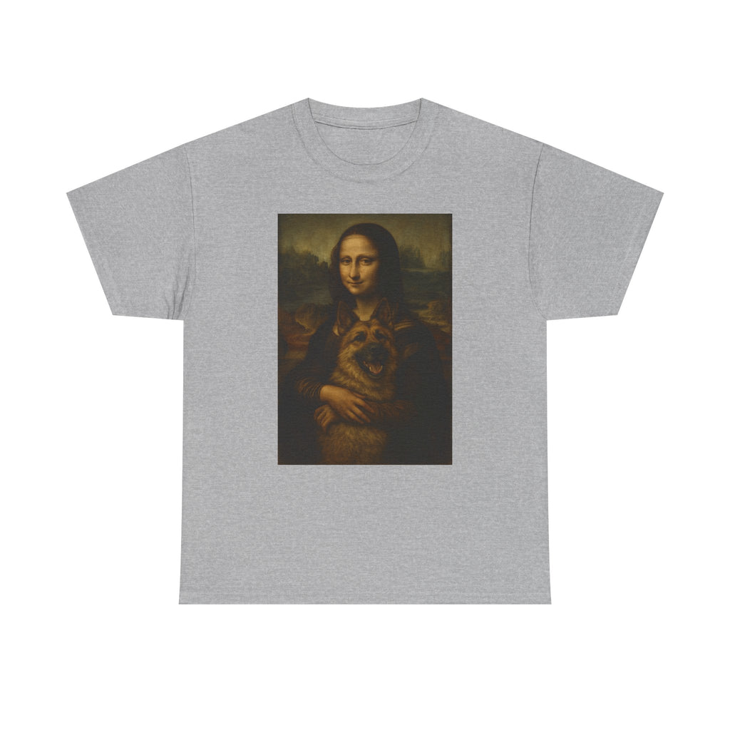 Mona Lisa German Shepherd Dog Friendship Artwork T-Shirt