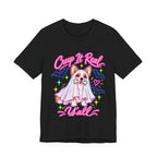 Corgi Creep It Real Y'all t-shirt in Black, front view
