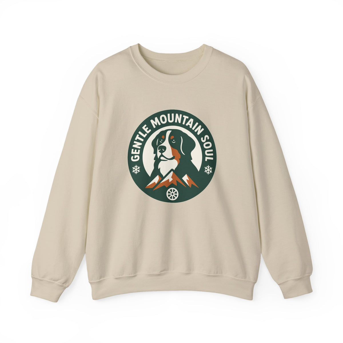 Bernese Mountain Dog Badge - Gentle Mountain Soul Sweatshirt in Sand