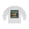 Stay Wild Chase Squirrels Corgi Long Sleeve Tee in Ash