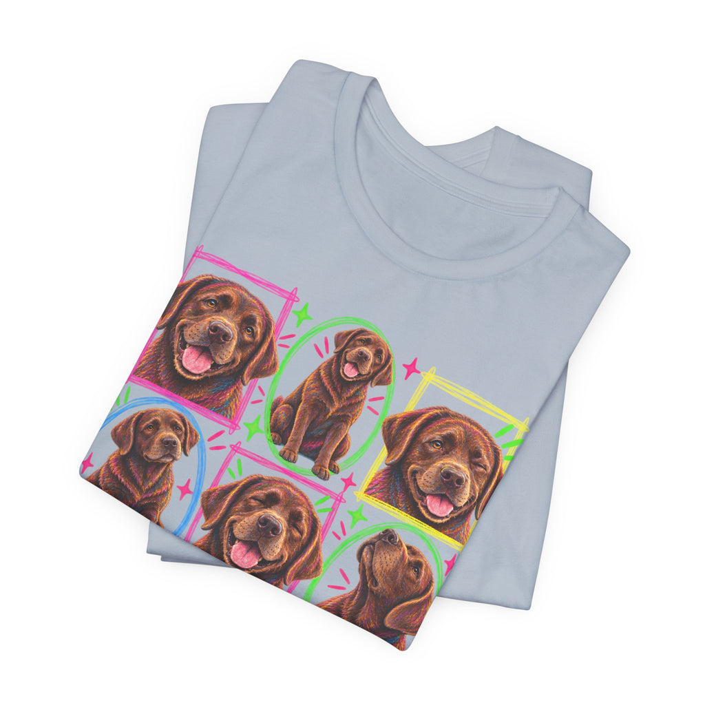 Neon Chocolate Labrador Collage T-Shirt