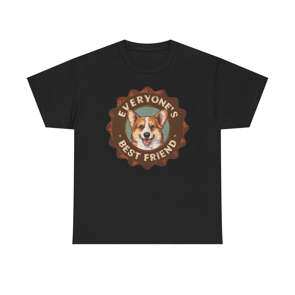 Everyone's Best Friend Corgi Dog With Sign Design T-Shirt