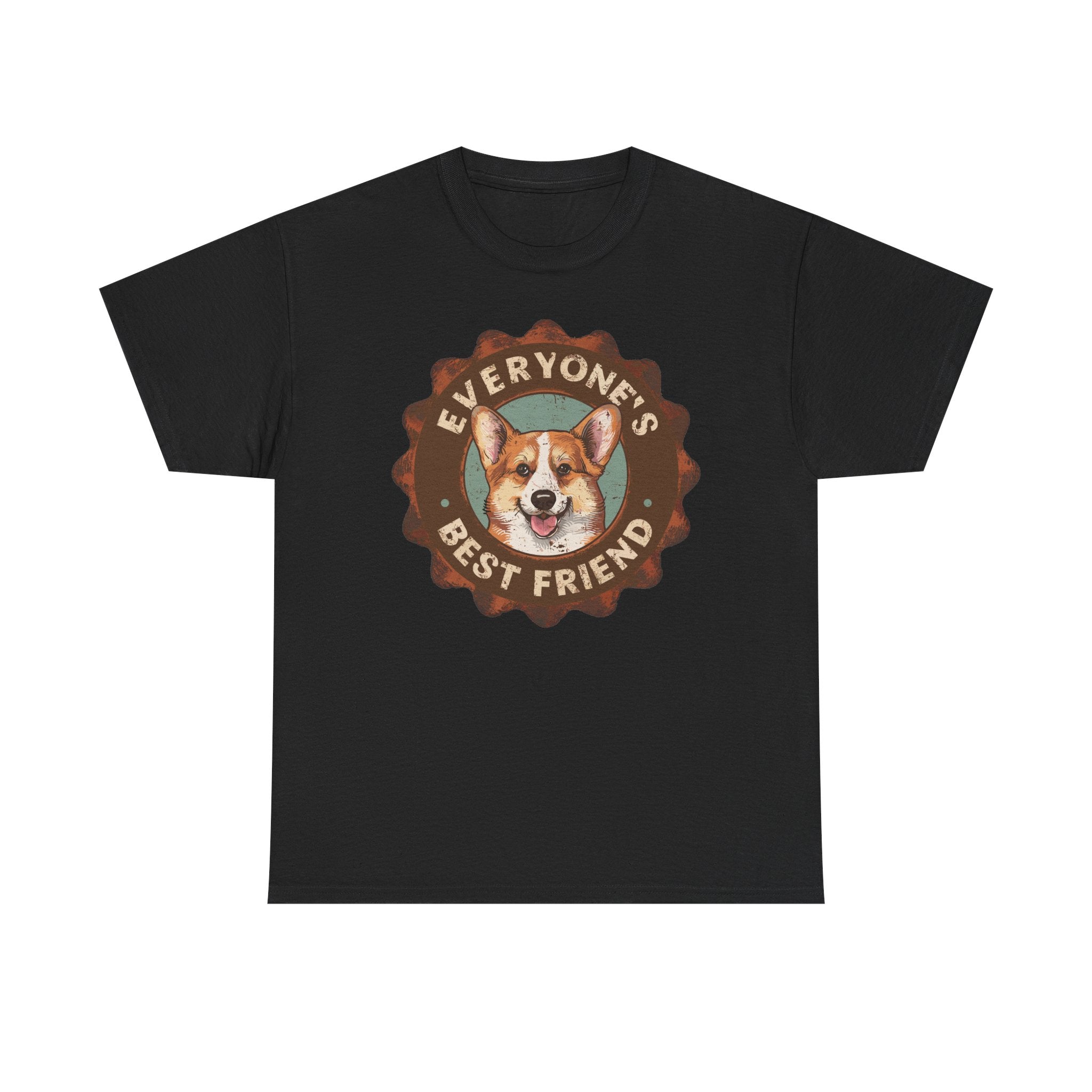 Everyone's Best Friend Corgi Dog With Sign Design T-Shirt