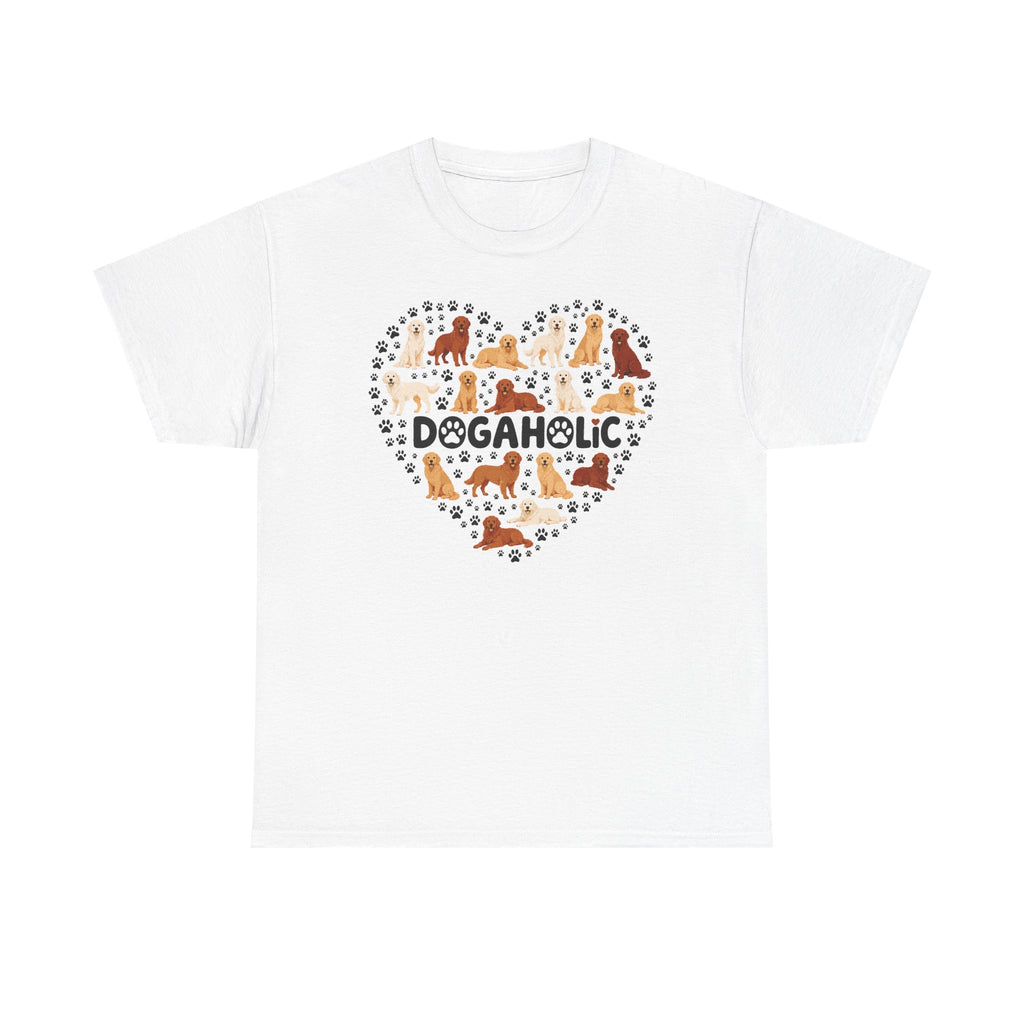 Golden Retriever Dogaholic Heart T-Shirt