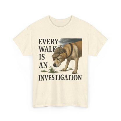 Yellow Lab Every Walk is an Investigation Tee T-Shirt