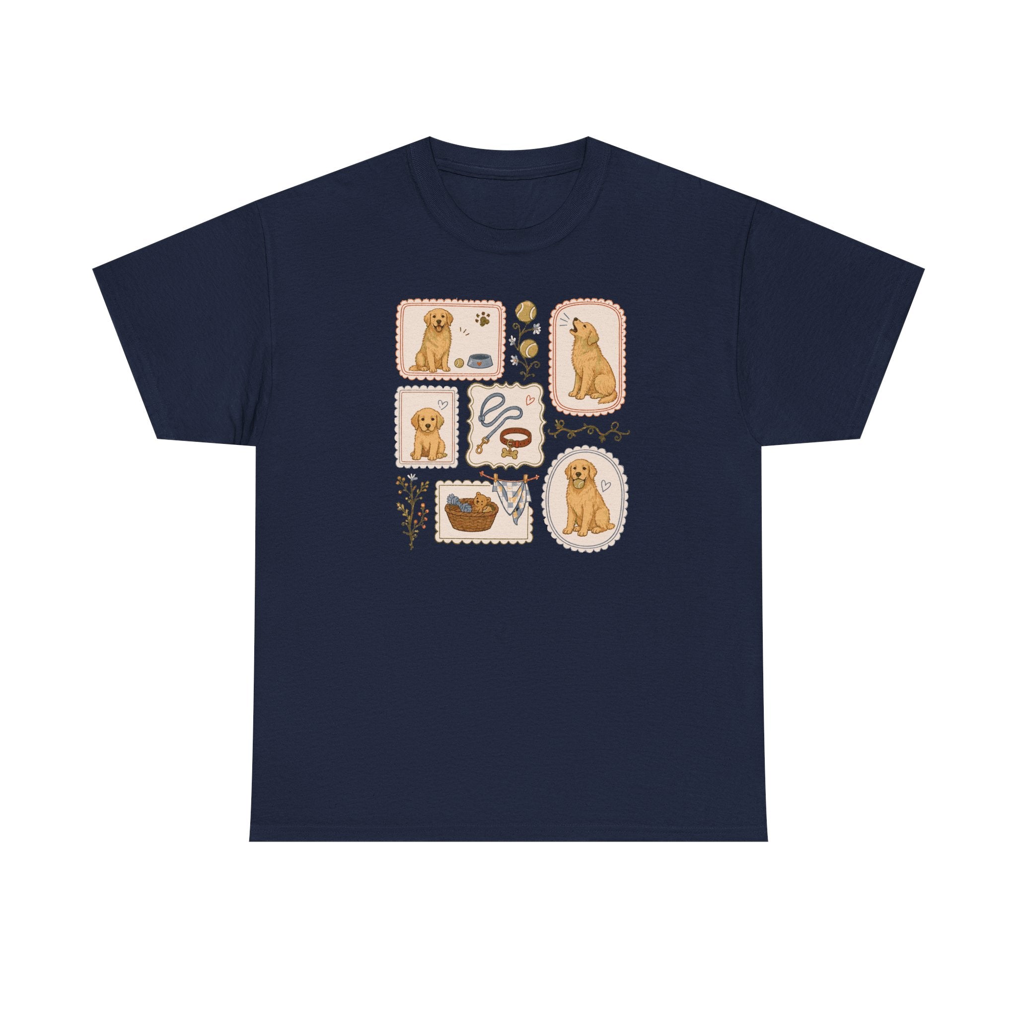 Cozy Golden Retriever Vignettes T-Shirt