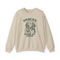 Snacks Make Me Nicer Beagle Sweatshirt in Sand