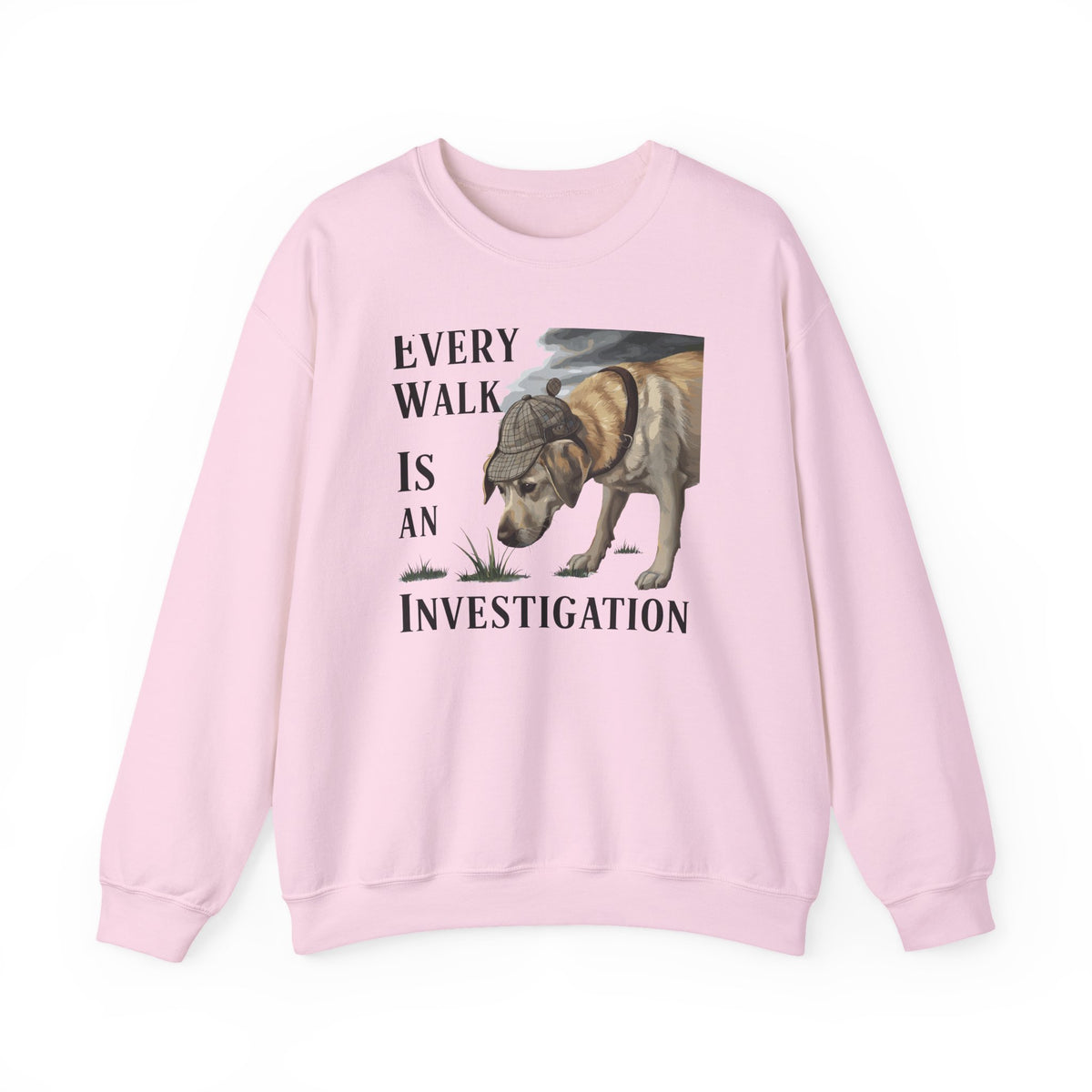 Every Walk Is An Investigation Yellow Lab Pull-Over sweatshirt, view 5