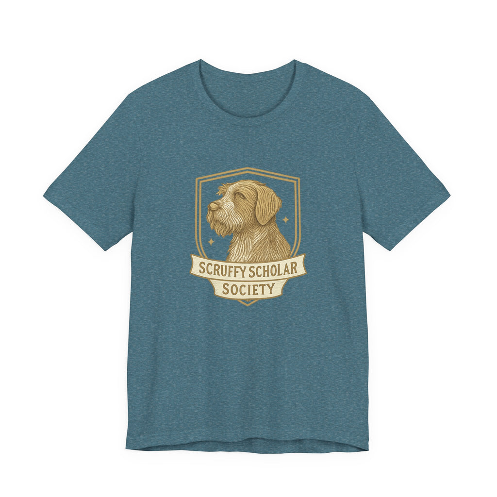 Wirehaired Pointing Griffon Scruffy Scholar Society Tee