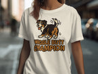 Wiggle Butt Champion Graphic Tee Fun Dog Lover Shirt