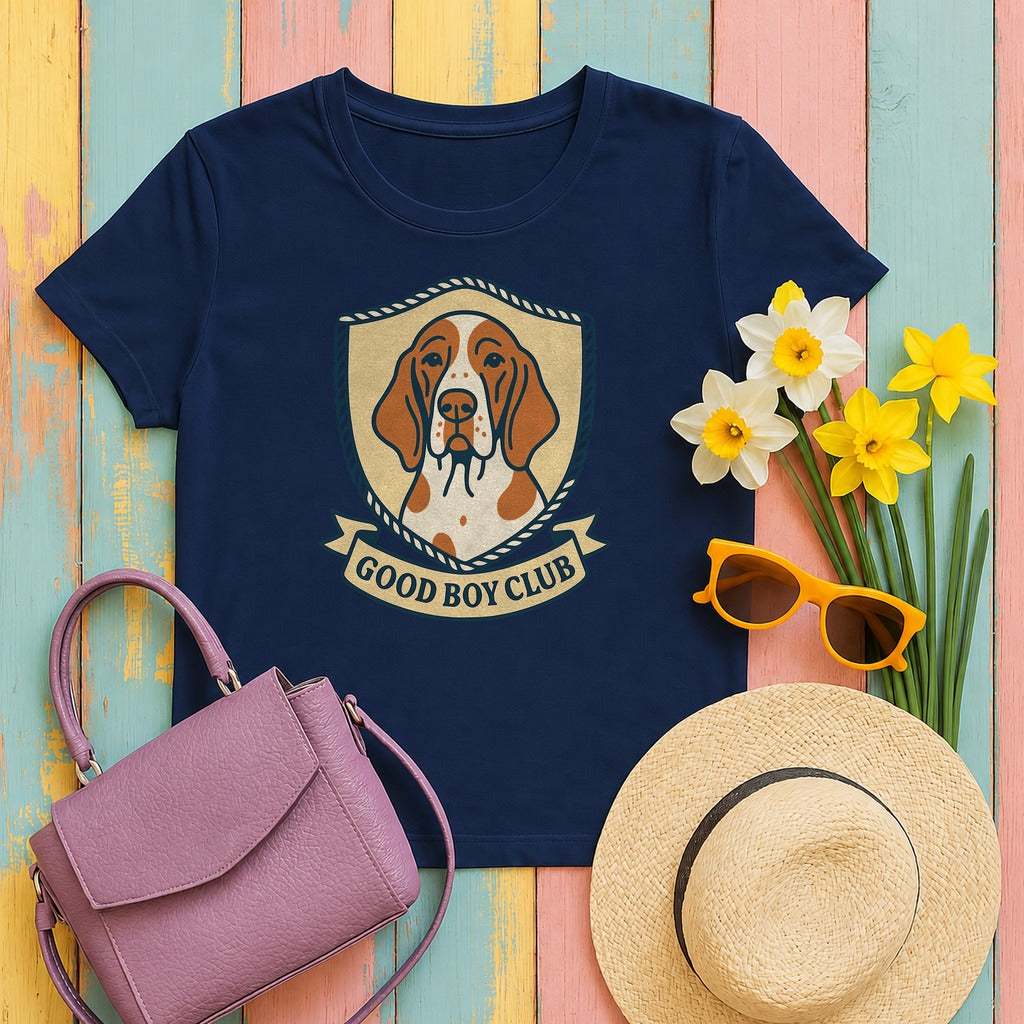 Bracco Italiano Good Boy Club Tee in Navy