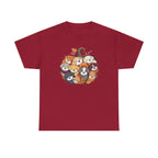 Dogs in Pumpkin Pile Autumn Festive Season Graphic T-Shirt