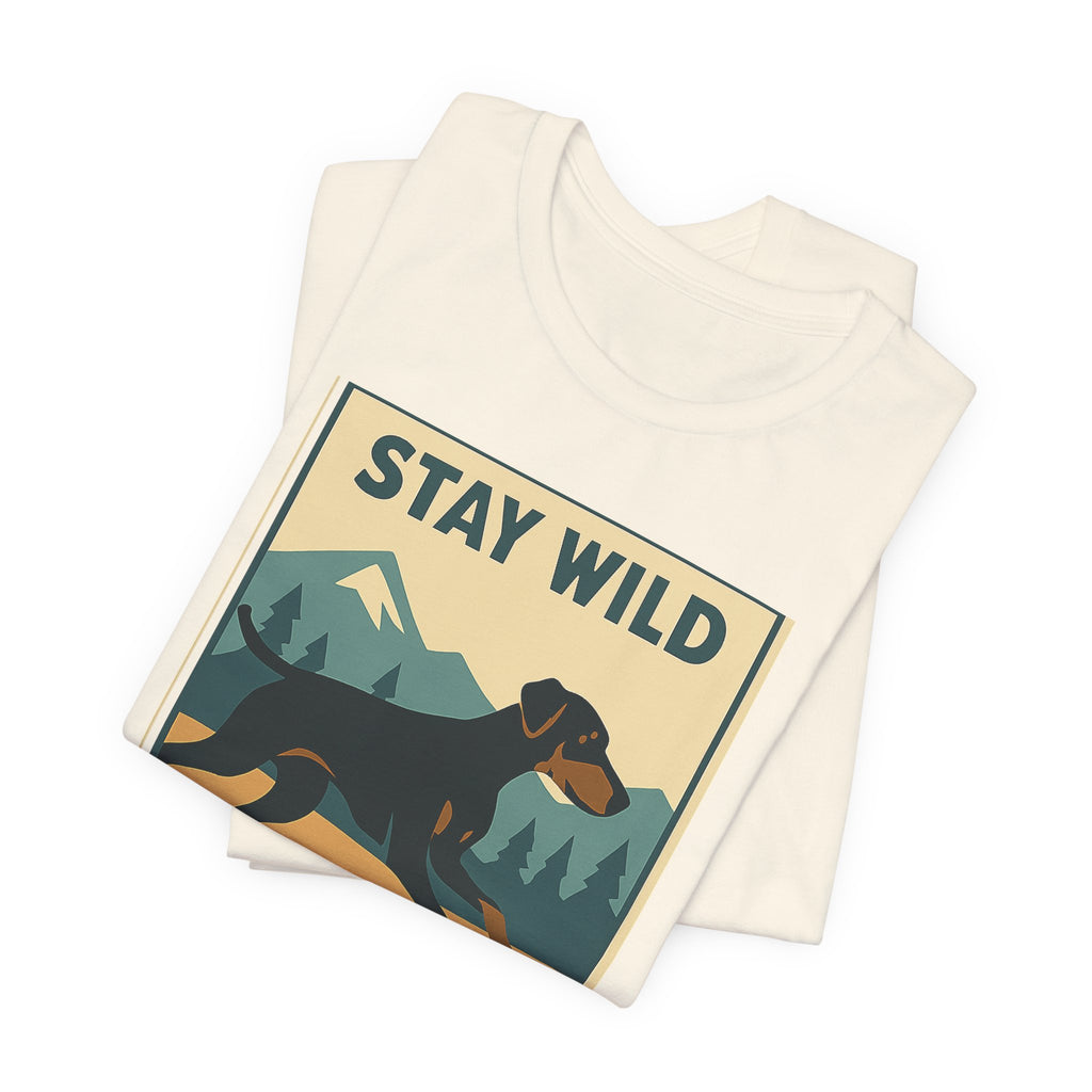 Doberman Stay Wild Chase Squirrels Tee