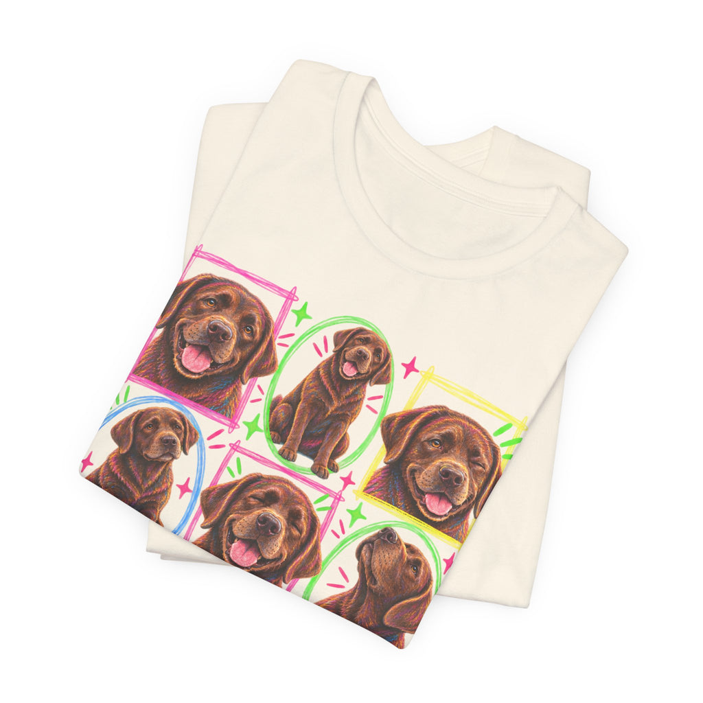Neon Chocolate Labrador Collage T-Shirt