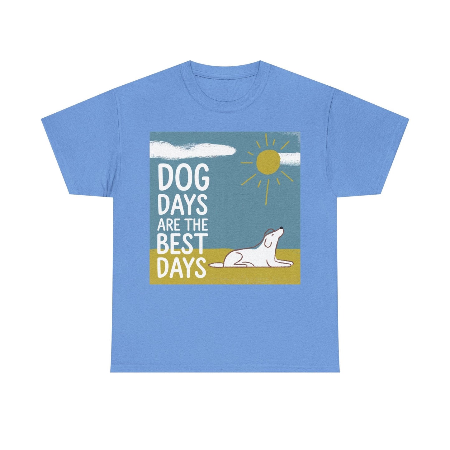 Dog Days Unisex Tee, Casual Summer Shirt, Pet Lover Gift, Beach Day Wear, Dog Enthusiasts Apparel Carolina Blue T-Shirt