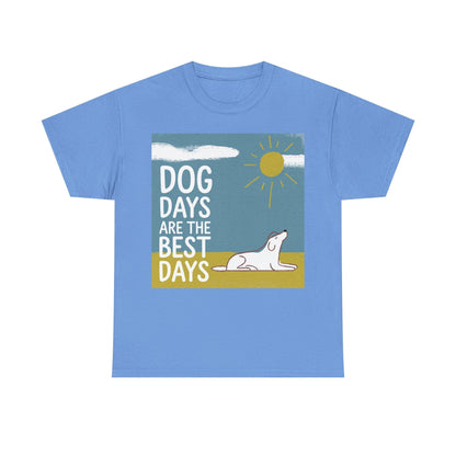 Dog Days Unisex Tee, Casual Summer Shirt, Pet Lover Gift, Beach Day Wear, Dog Enthusiasts Apparel Carolina Blue T-Shirt