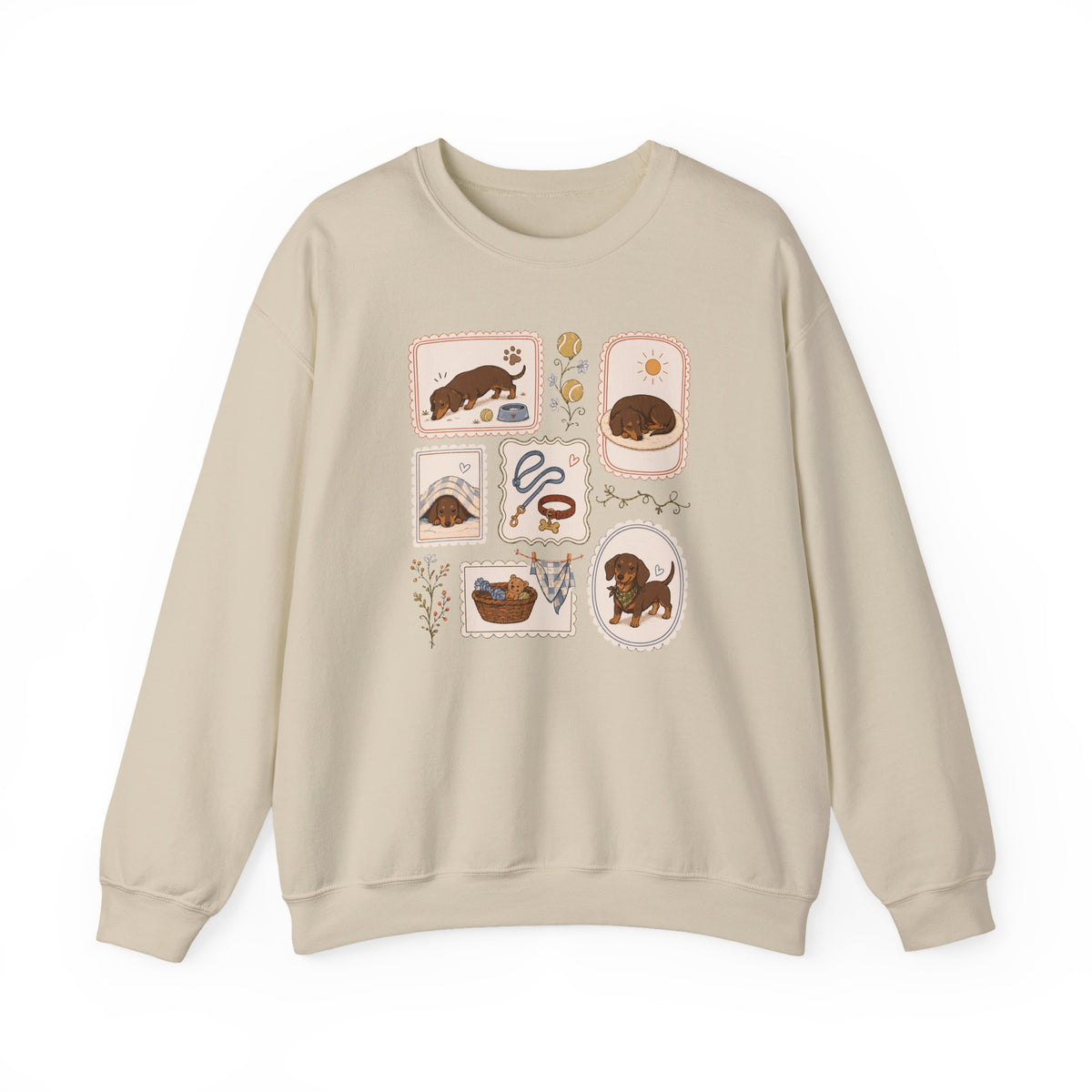 Sweet Dachshund Moments Sweatshirt in Sand