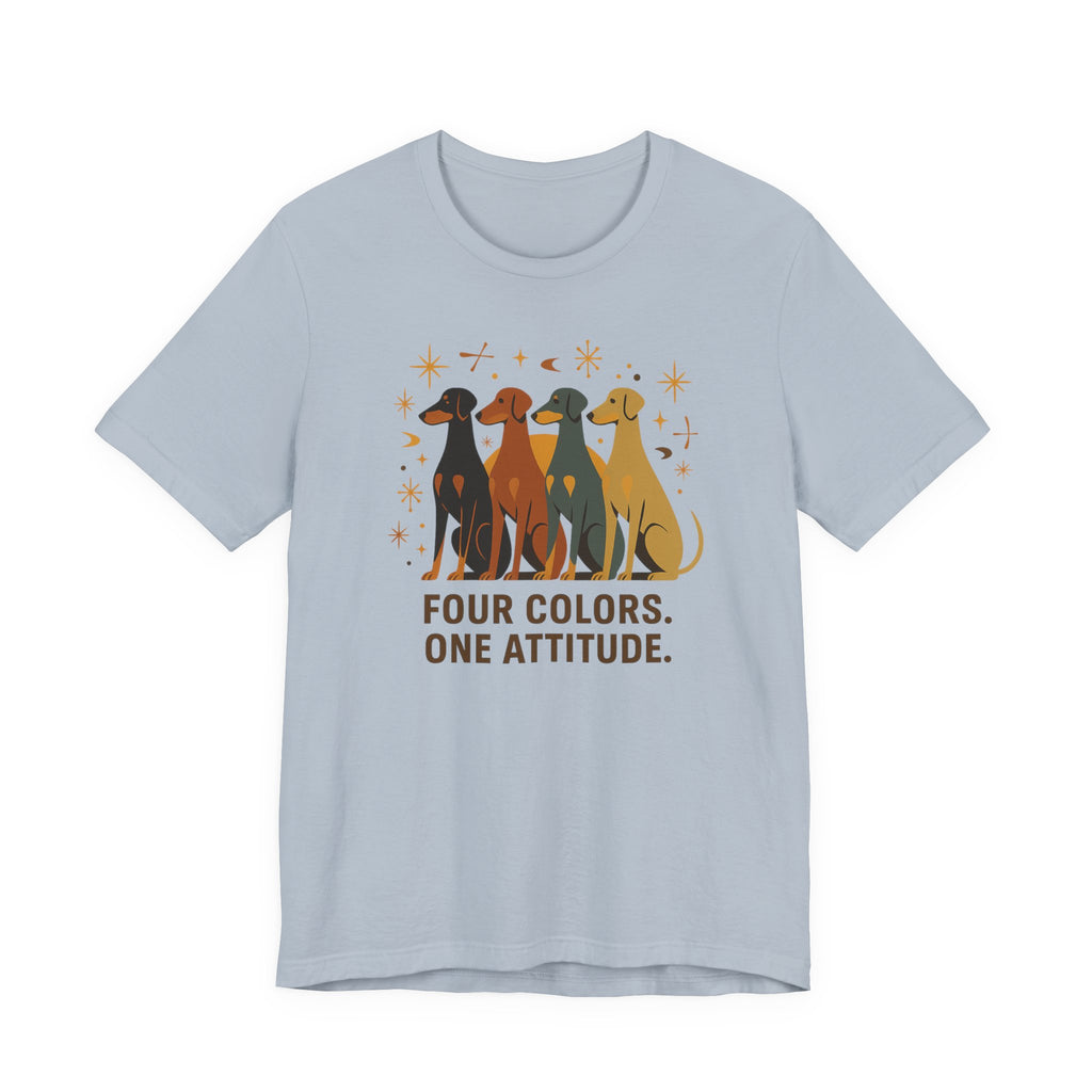 Doberman Four Colors Mid-Century Tee