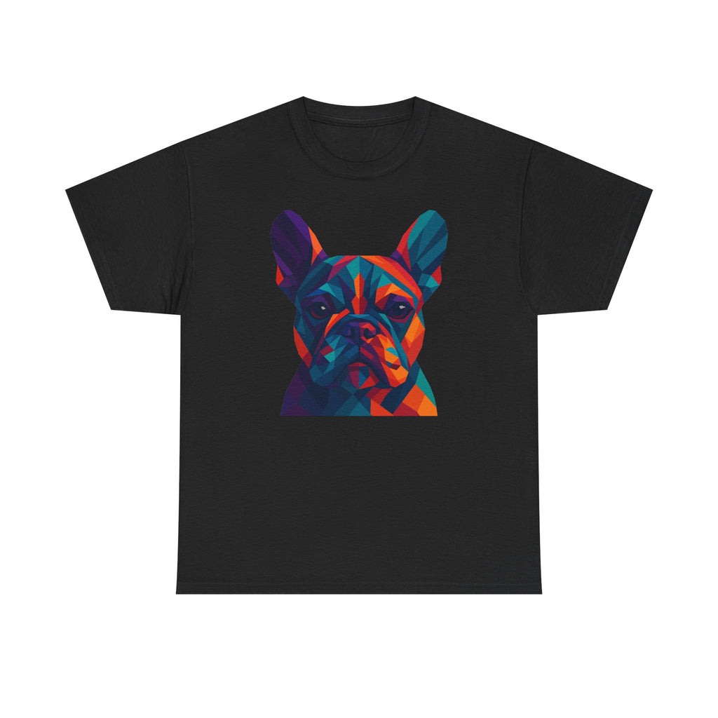 Geometric Colorful Frenchie Face T-Shirt