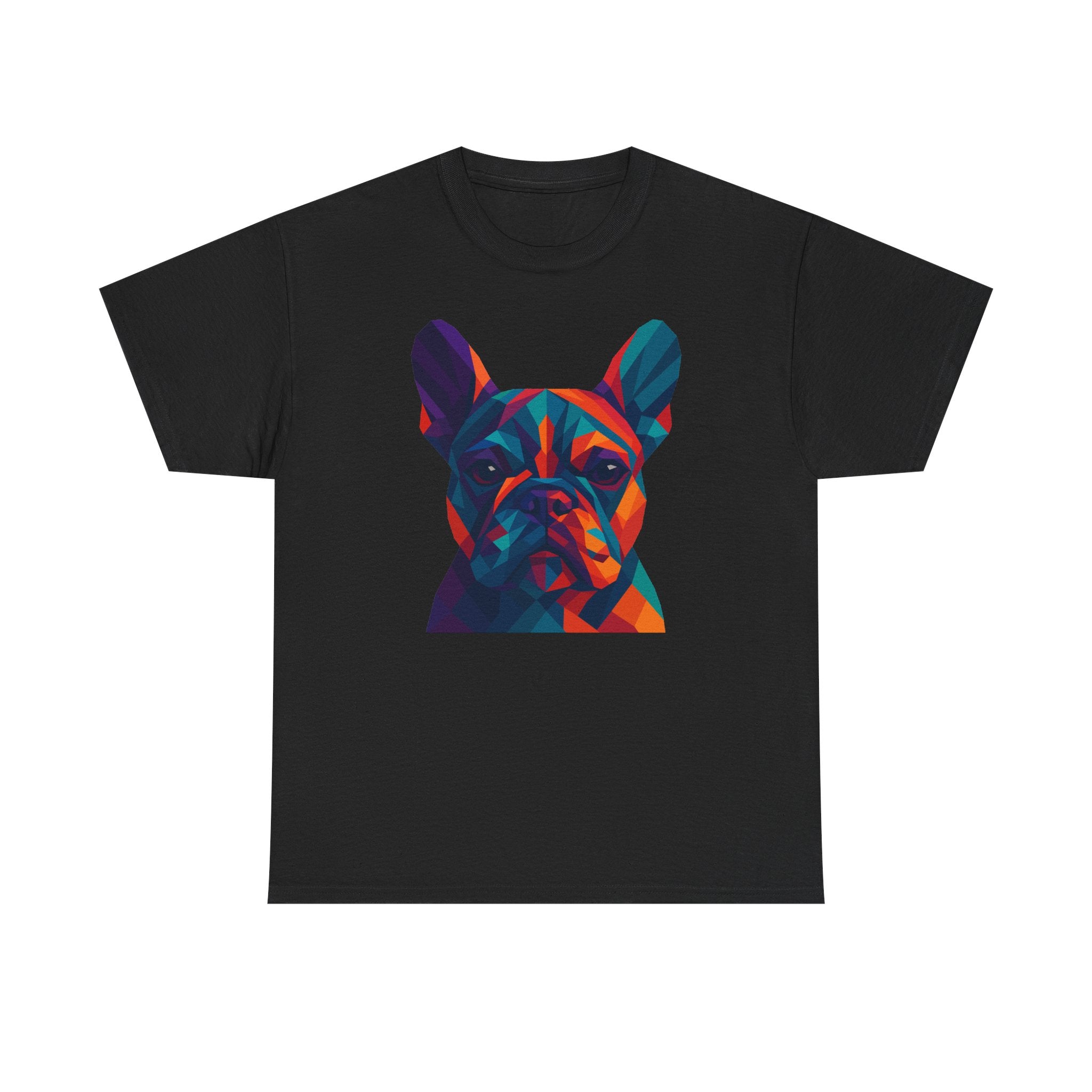 Geometric Colorful Frenchie Face T-Shirt