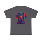 Abstract Geometric Art Vizsla Portrait Colorful Design t-shirt, view 3