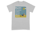 Beagle lying down under a sunny sky with text "Beagle Days are the Best Days".