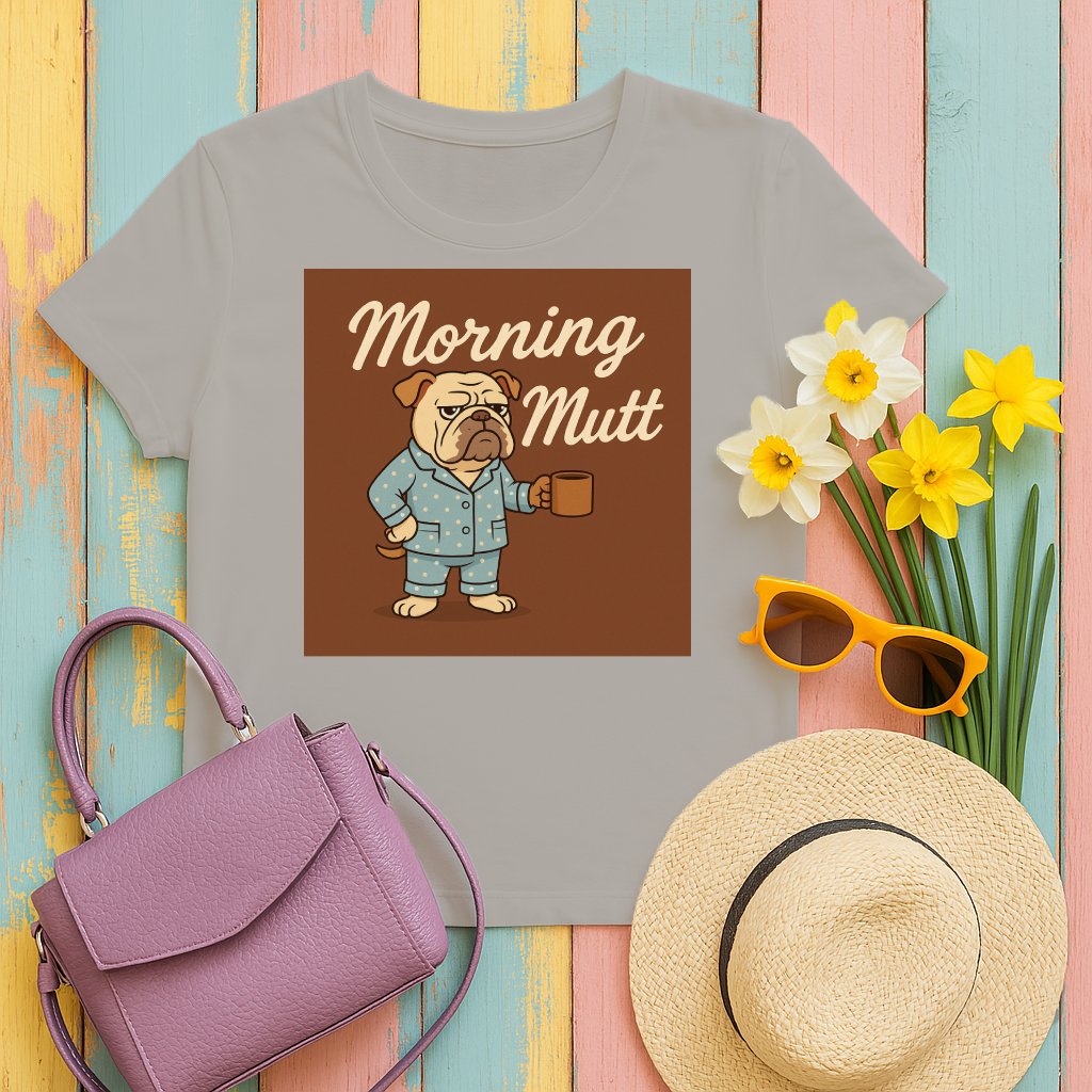 Morning Mutt Character print on grey colored product type