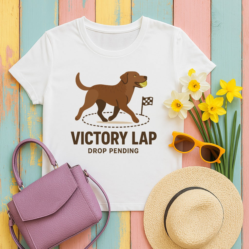 chesapeake bay retriever victory-lap tee flat lay hero