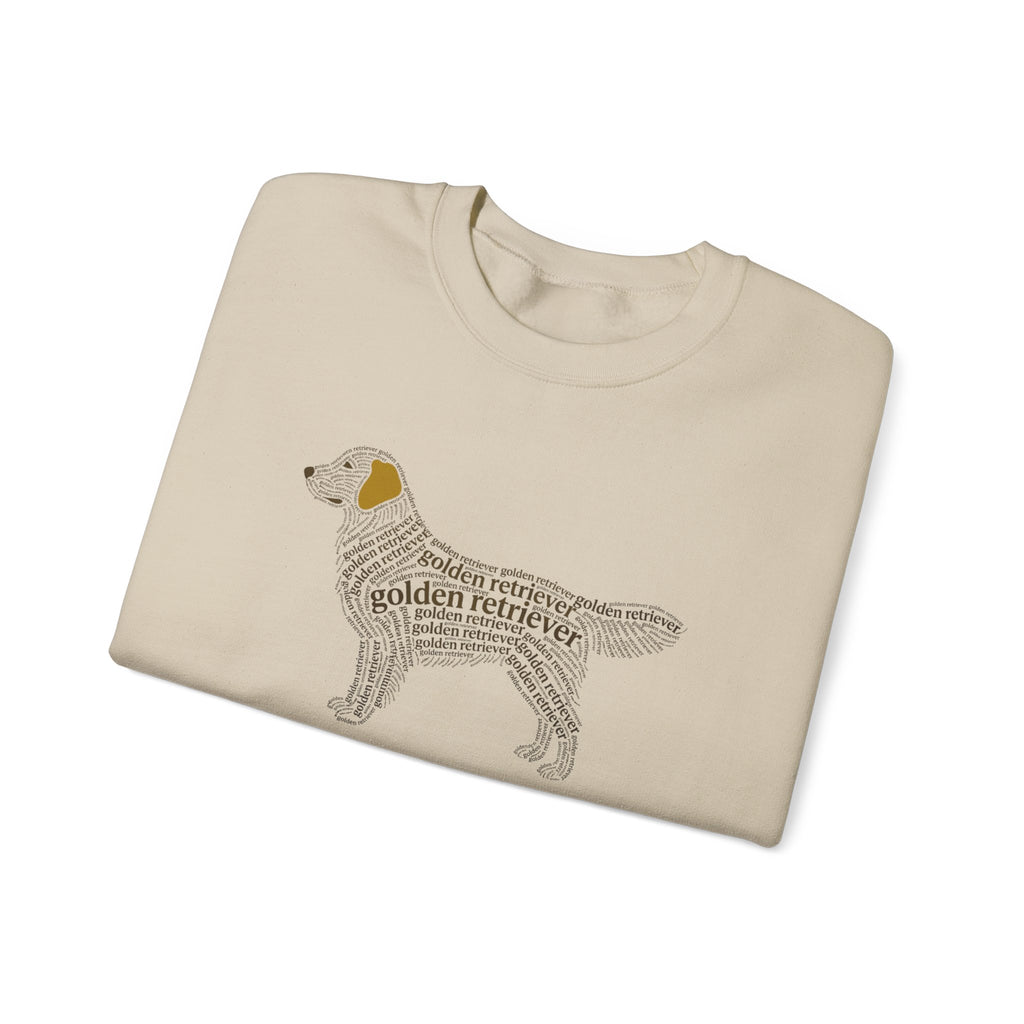 Golden Retriever Typographic Art Sweatshirt