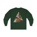 Greyhound Christmas Tree long sleeve tee in Forest Green