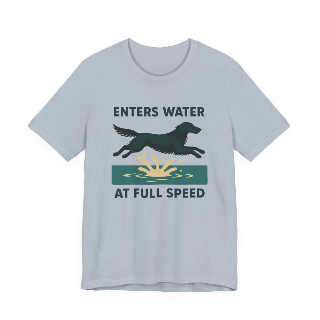 Flat-Coat Enters Water at Full Speed Tee