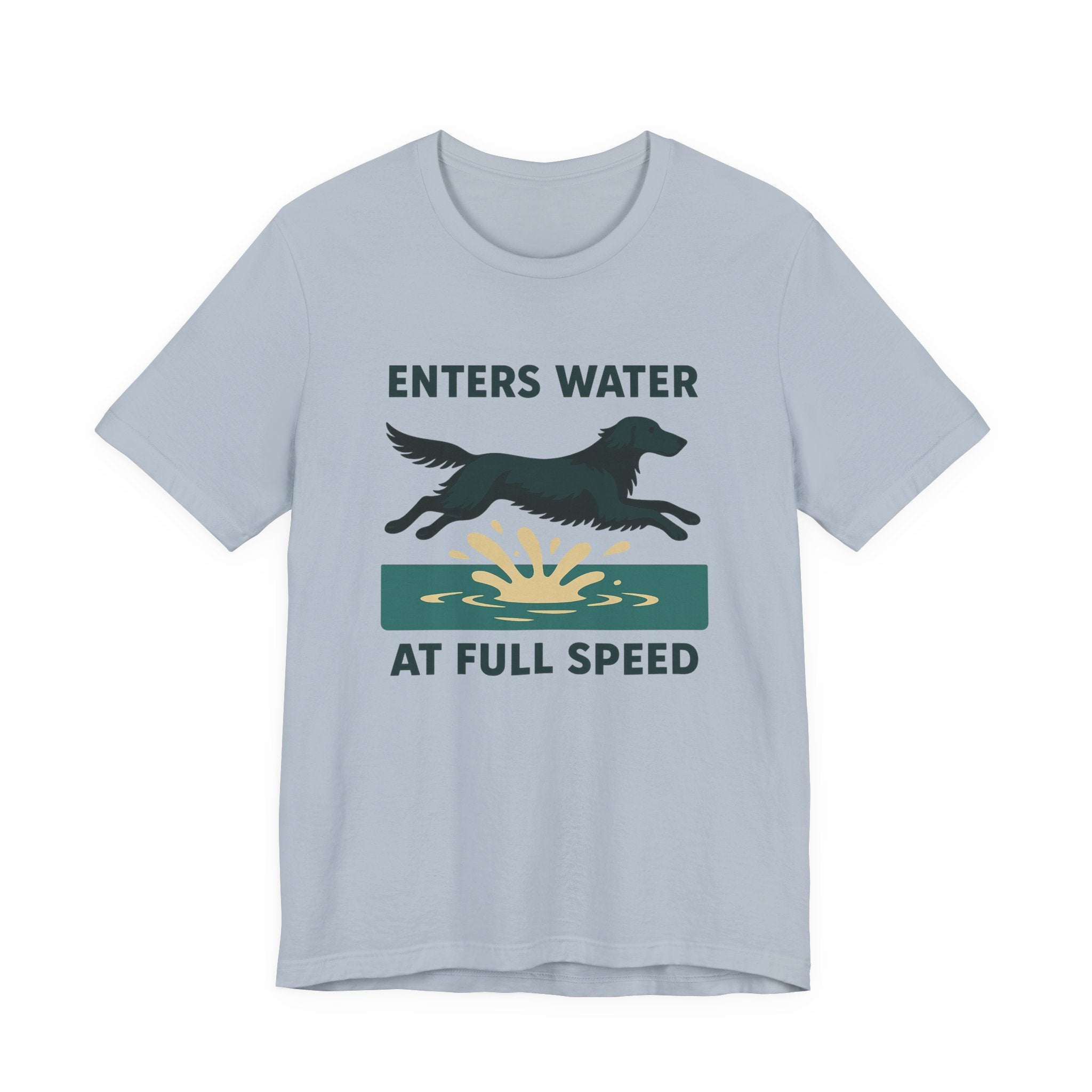 Flat-Coat Enters Water at Full Speed Tee