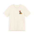 Feral Little Creature Corgi Back Print Tee in Natural, front pocket