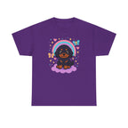 Cute Puppy Gordon Setter On Cloud Under Rainbows Stars and Hearts T-Shirt