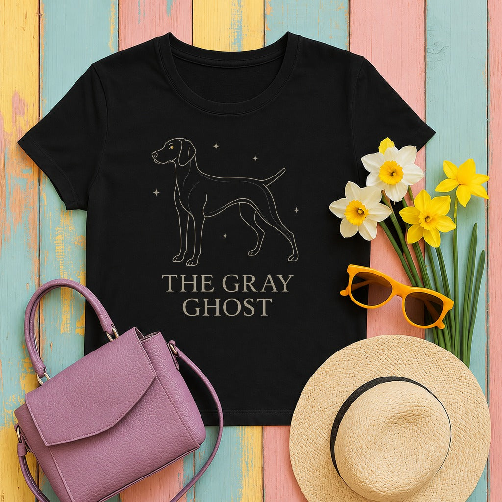 weimaraner gray-ghost tee flat lay hero