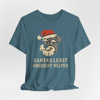 Santa's Least Obedient Helper Schnauzer Christmas T-Shirt