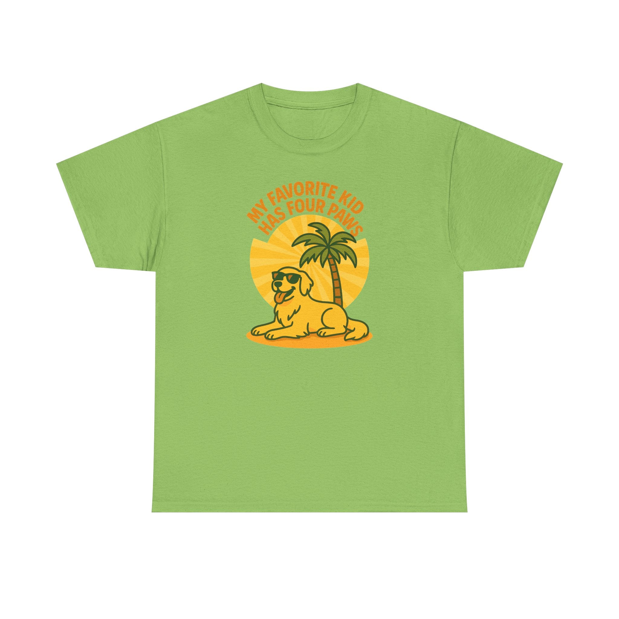 My Favorite Kid Has Four Paws With Golden Retriever T-Shirt