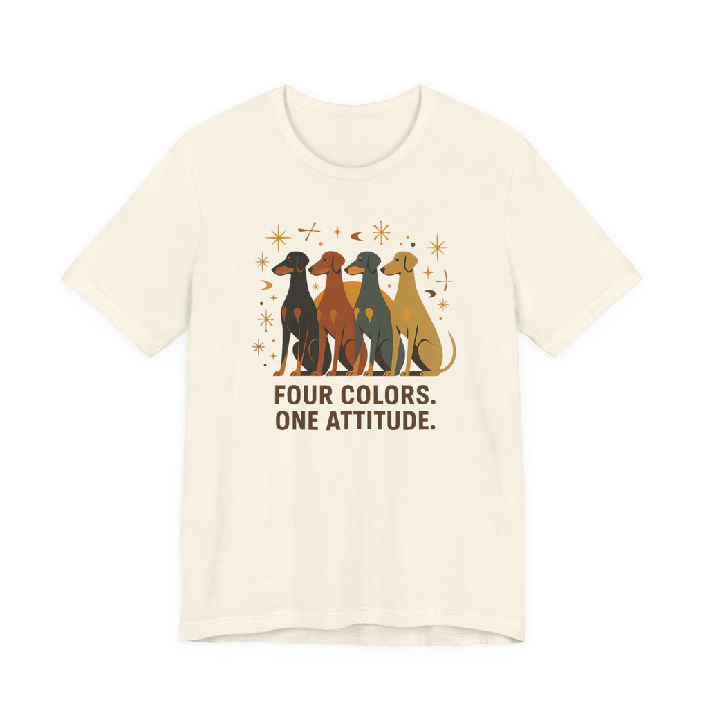 Doberman Four Colors Mid-Century Tee