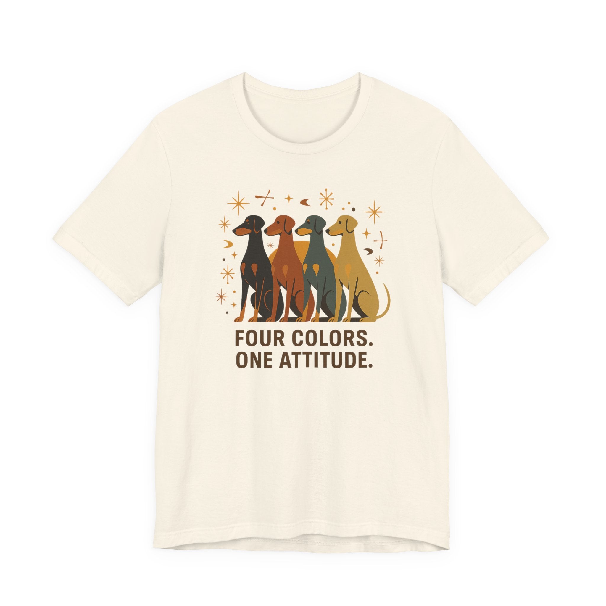 Doberman Four Colors Mid-Century Tee