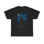 Gordon Setter With Starry Night Van Gogh Style Artwork T-Shirt